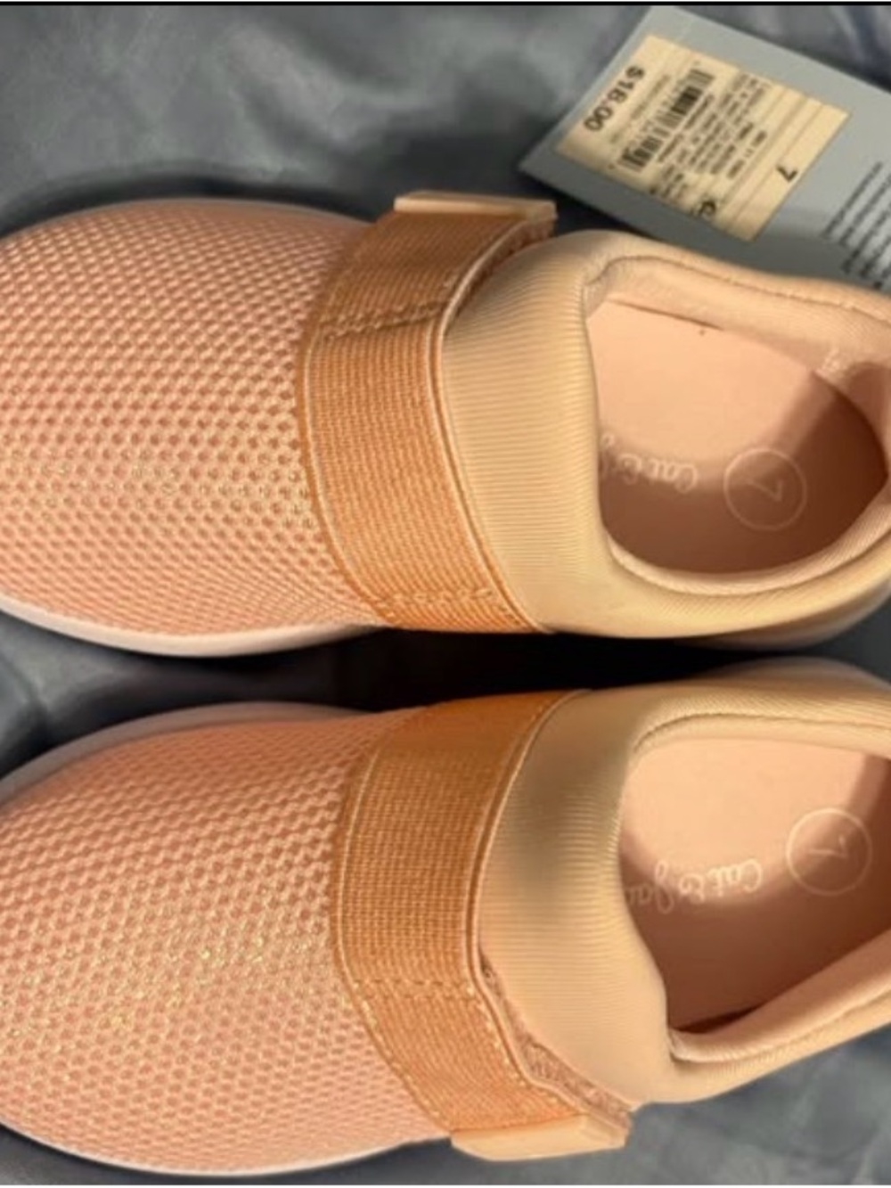 Target Pink Slip-On Kids Sneakers with Elastic Strap